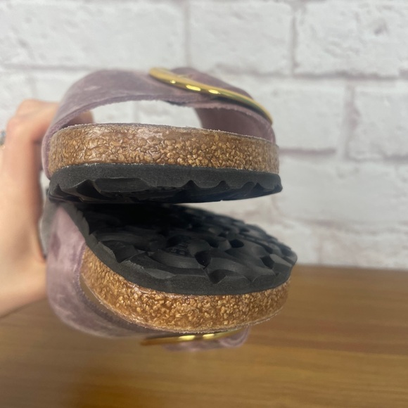 Birkenstock Madrid Big Buckle Oiled Lavender Leather Sandal Size 8 New! - Picture 4 of 9